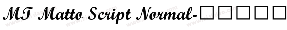 MT Matto Script Normal字体转换